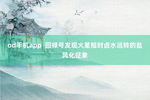 od手机app  回禄号发现火星短时卤水运转的盐风化征象