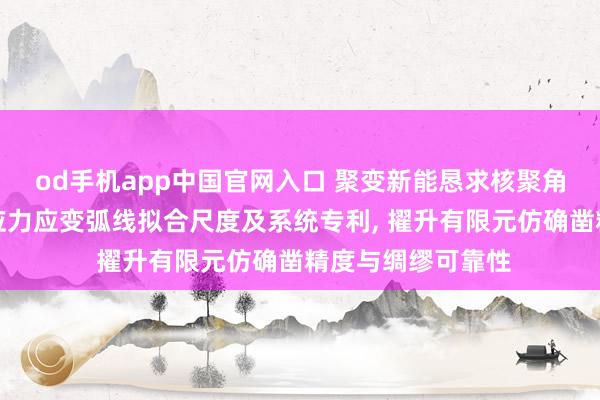 od手机app中国官网入口 聚变新能恳求核聚角色置材料多温区应力应变弧线拟合尺度及系统专利， 擢升有限元仿确凿精度与绸缪可靠性