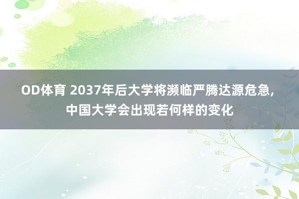 OD体育 2037年后大学将濒临严腾达源危急， 中国大学会出现若何样的变化