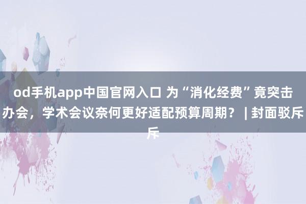 od手机app中国官网入口 为“消化经费”竟突击办会，学术会议奈何更好适配预算周期？ | 封面驳斥