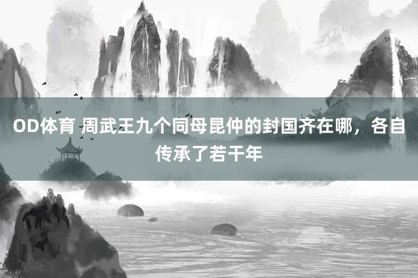 OD体育 周武王九个同母昆仲的封国齐在哪，各自传承了若干年