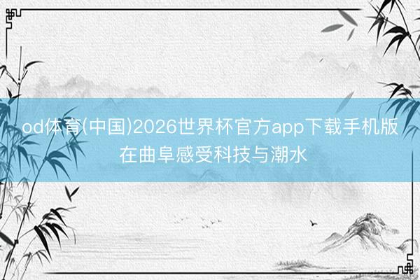 od体育(中国)2026世界杯官方app下载手机版 在曲阜感受科技与潮水