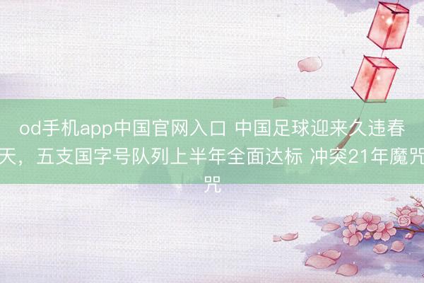od手机app中国官网入口 中国足球迎来久违春天，五支国字号队列上半年全面达标 冲突21年魔咒