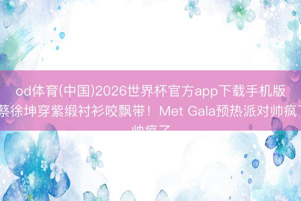od体育(中国)2026世界杯官方app下载手机版 蔡徐坤穿紫缎衬衫咬飘带!Met Gala预热派对帅疯了
