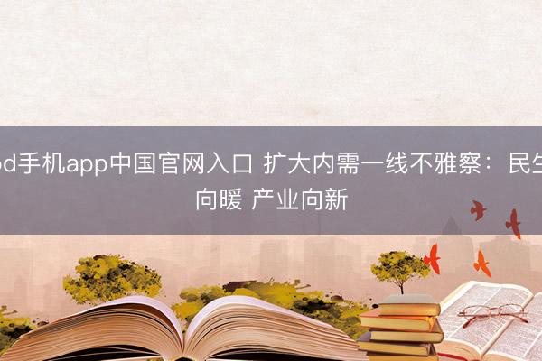 od手机app中国官网入口 扩大内需一线不雅察：民生向暖 产业向新